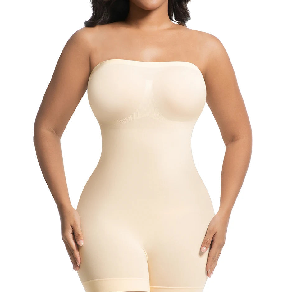 Body gainant sans bretelle pour femmes